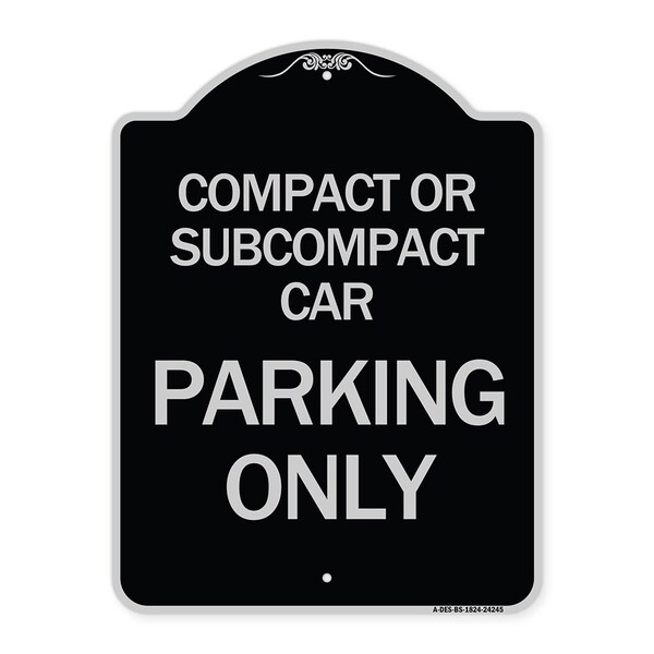 Compact or Subcompact Car Parking Heavy-Gauge Aluminum Architectural Sign, 24" x 18", BS-1824-24245